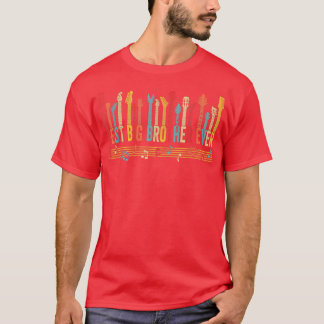 Distressed Best Big Brother Ever Daddy Guitar Fath T-Shirt