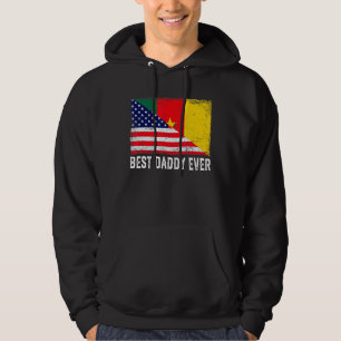 Distressed Best Daddy Ever American Cameroon Flag Hoodie