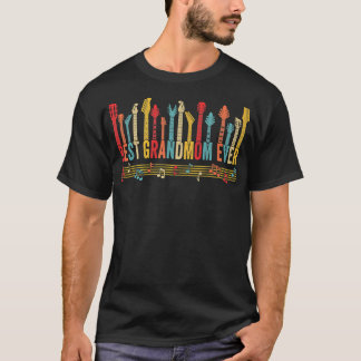 Distressed Best Grandmom Ever Mummy Guitar Mothers T-Shirt
