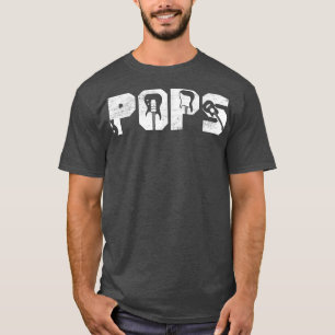 Distressed Best Pops Ever Guitar Lover Guitarist  T-Shirt
