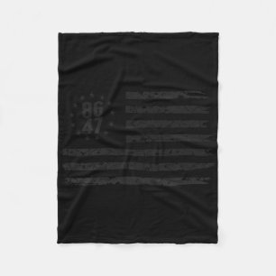 Distressed Betsy Ross American 86 47 Anti-trump Vi Fleece Blanket