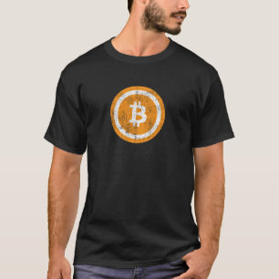 Distressed Bitcoin Logo - Coin Image T-shirt