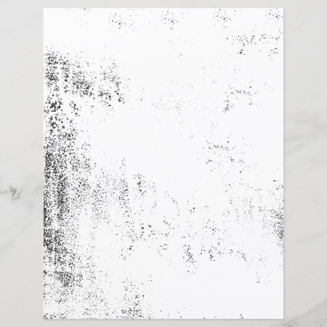 Distressed Black White Paint Scrapbook Paper (Front)