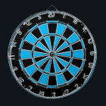 Distressed blue and black custom colour dartboard<br><div class="desc">Distressed blue and black custom colour dartboard. Vintage dart board with rustic distressed design. Great for home,  office,  party,  man cave,  bar ,  pub,  restaurant etc. Colours can be changed.</div>