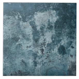 distressed blue cement ceramic tile