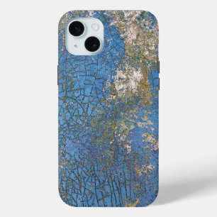 Distressed Blue Paint Texture iPhone 15 Mini Case