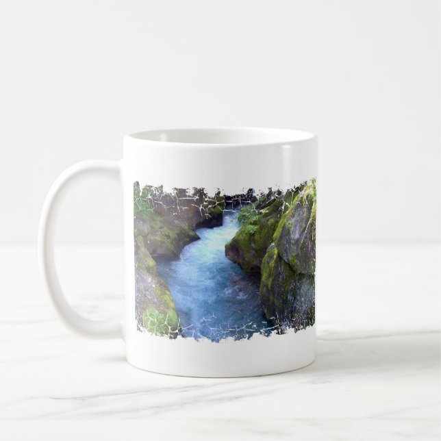 Distressed Border - 2-sided Ringer Mug (Left)