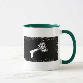 Distressed Border 2-sided Ringer Mug