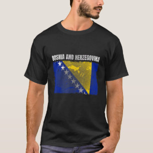 Distressed Bosnia And Herzegovina Flag Bosnian Her T-Shirt
