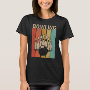 Distressed Bowling Men Women Cute Bowling Retro T-Shirt