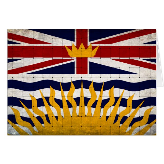 Distressed British Columbia Flag Cards (Front Horizontal)