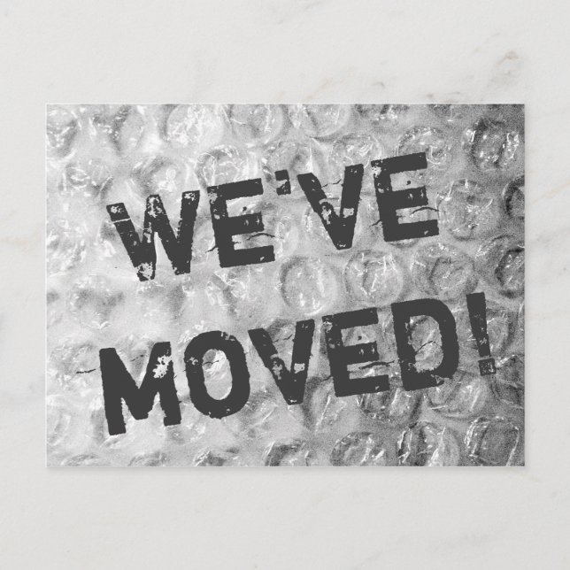 Distressed bubble wrap texture moving postcards (Front)