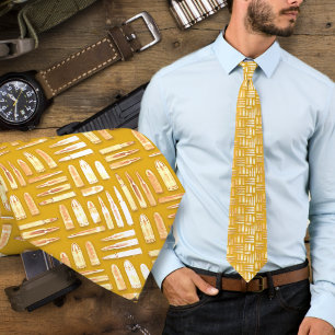 Distressed Bullets Gold Ammo Pattern Tie