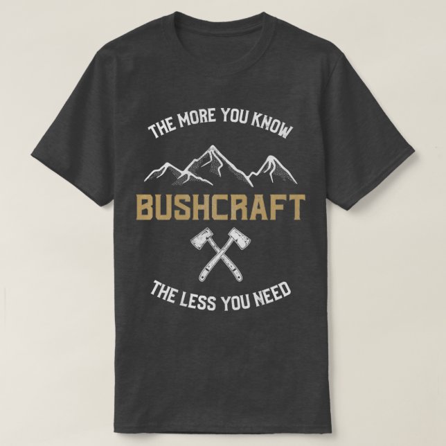 Distressed Bushcraft Survival Skills for Bushcraft T-Shirt (Design Front)
