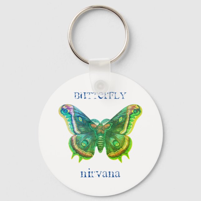Distressed Butterfly Nirvana Keychain (Front)