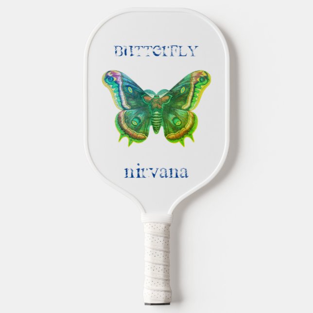 Distressed Butterfly Nirvana Pickleball Paddle (Front)