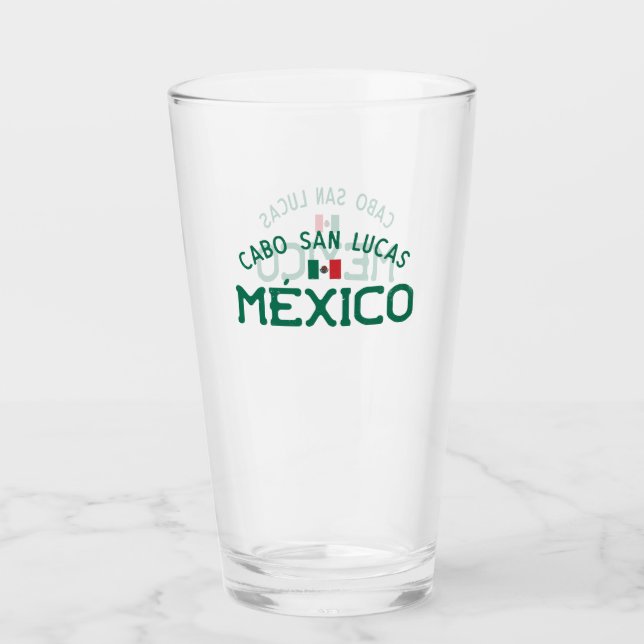 Distressed Cabo San Lucas Mexico Glass (Front)