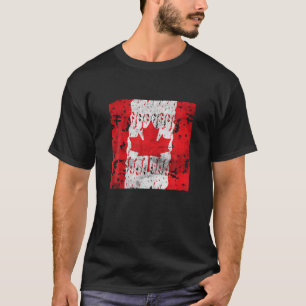 Distressed Canada Flag Maple Leaf Canadian Men Wom T-Shirt
