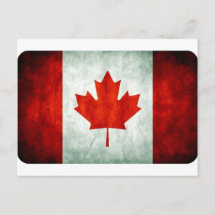 Distressed Canada Flag Postcard