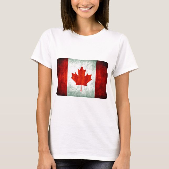 Distressed Canada Flag T-Shirt (Front)