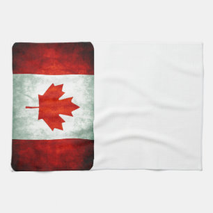 Distressed Canada Flag Tea Towel