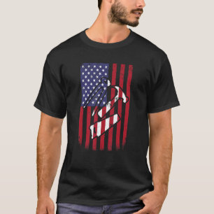 Distressed Carpenter American Flag 4th Of July Us  T-Shirt