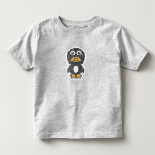 Distressed Cartoon Penguin 4 Toddler T-Shirt
