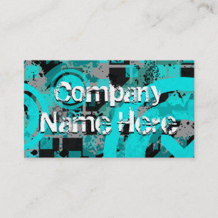 distressed chex business card