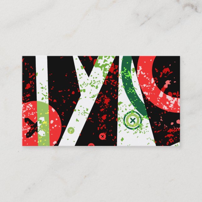 distressed chex business card (Front)