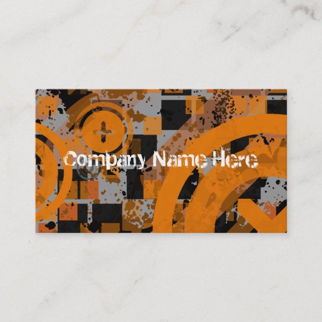 distressed chex business card (Front)