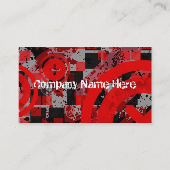 distressed chex business card (Front)
