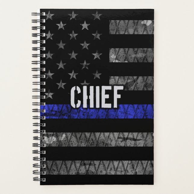 Distressed Chief Police Flag Planner (Front)