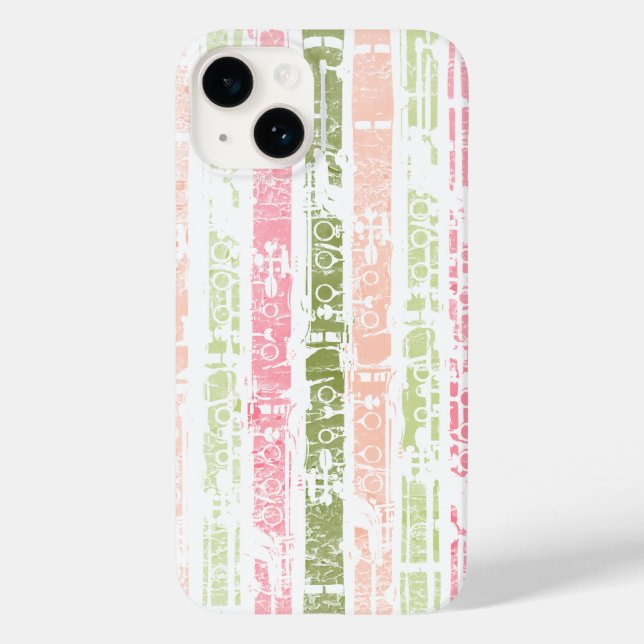Distressed Clarinet Musical Instrument Case-Mate iPhone Case (Back)