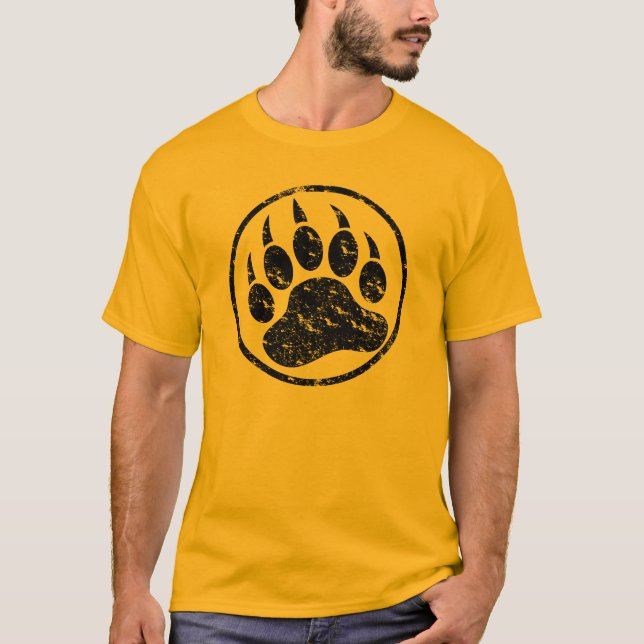 Distressed Classic and Cool Bear Paw T-Shirt (Front)