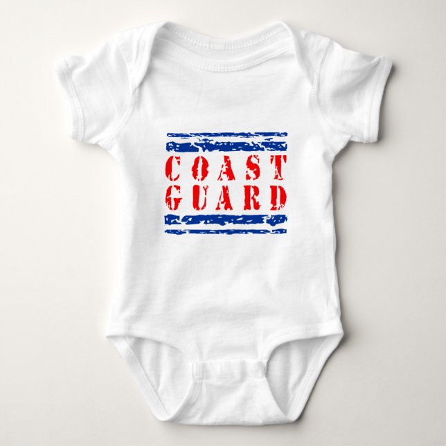 Distressed Coast Guard Baby Bodysuit (Front)