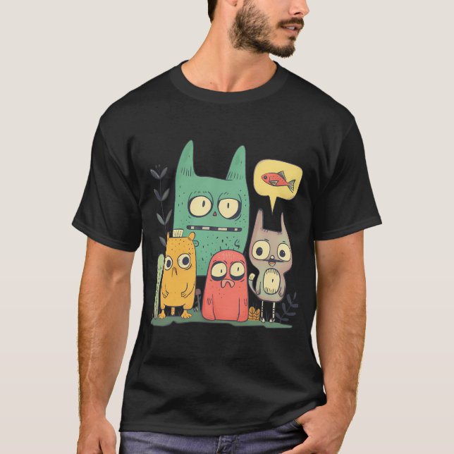 Distressed Colour Block Fishing T-Shirt (Front)