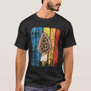 Distressed Colourful Morel Mushroom Foraging Mycol T-Shirt