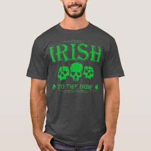 Distressed Cool Irish Skull St Patricks St Day T-Shirt
