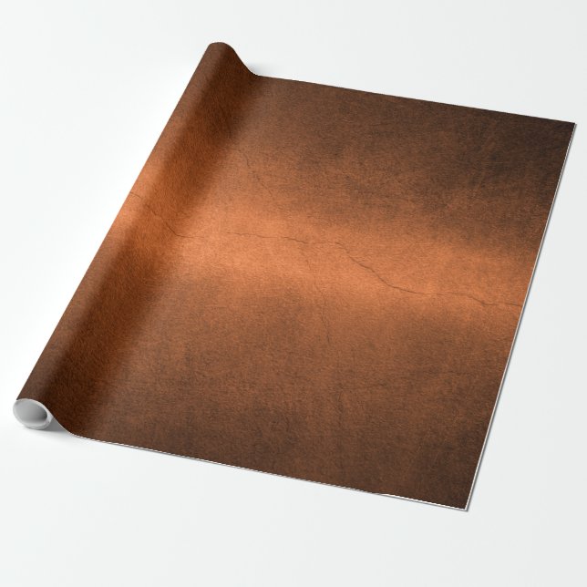 Distressed Copper Metallic Texture 2 Wrapping Paper (Unrolled)