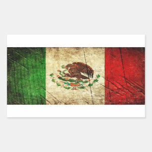 Distressed Country Flags   Mexico Rectangular Sticker