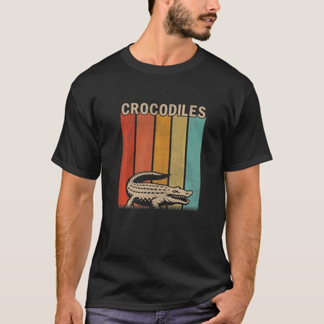 Distressed Crocodiles  Men Women Kid Crocodiles Re T-Shirt (Front)