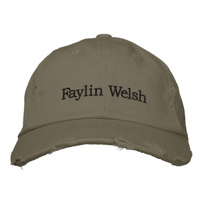 Distressed Customisable Baseball Cap (Front)
