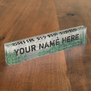 Distressed Customisable Desk Nameplate