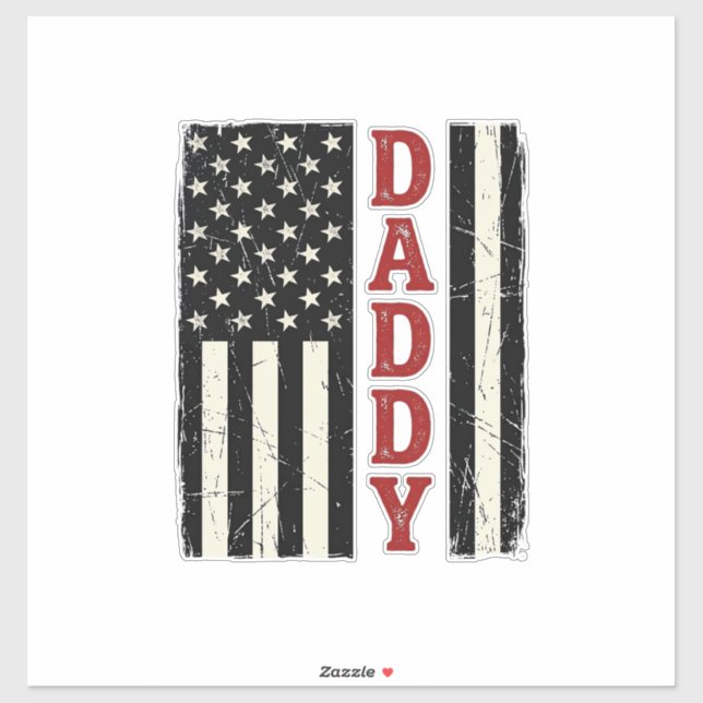Distressed Daddy American Flag Shirt Design_1 (Sheet)