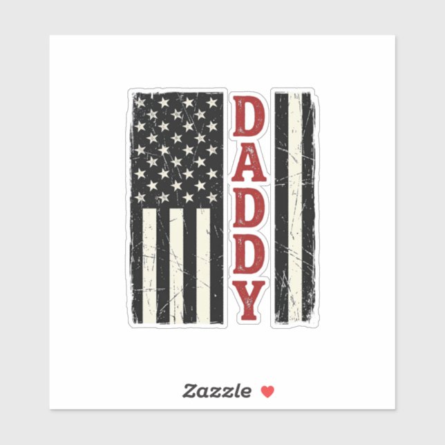 Distressed Daddy American Flag Shirt Design_1 (Sheet)