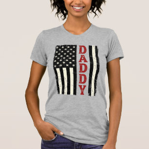 Distressed Daddy American Flag Shirt Design_1