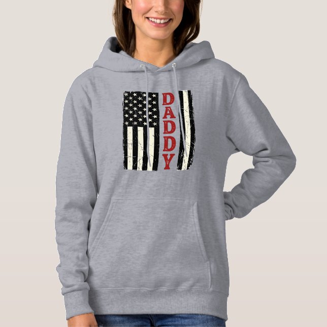 Distressed Daddy American Flag Shirt Design_1 (Front)