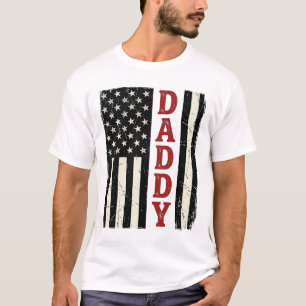 Distressed Daddy American Flag Shirt Design_1