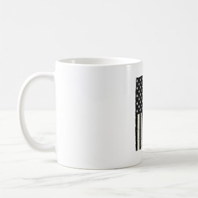 Distressed Daddy American Flag Shirt Design_1 Coffee Mug (Left)
