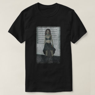 Distressed Day Of The Dead Mugshot T-Shirt